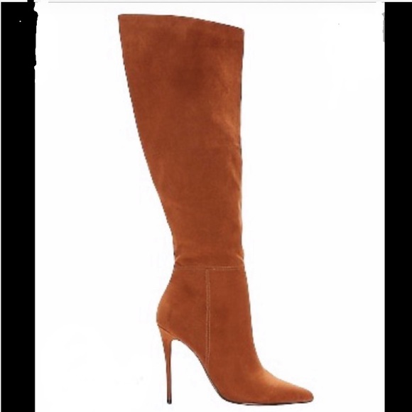Express Shoes Express High Shaft Asymmetrical Chestnut Boot Poshmark